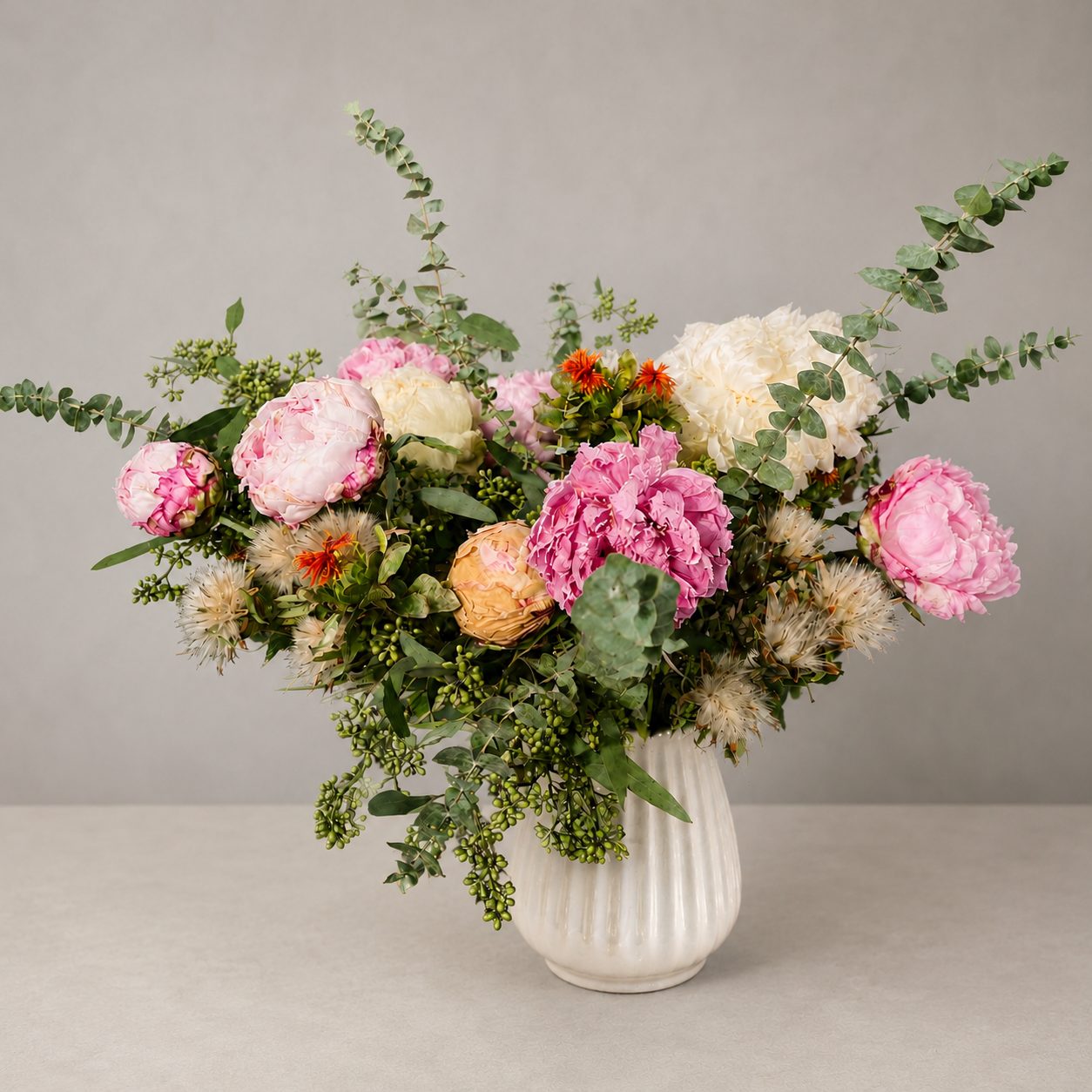 Peony centerpiece from a client event